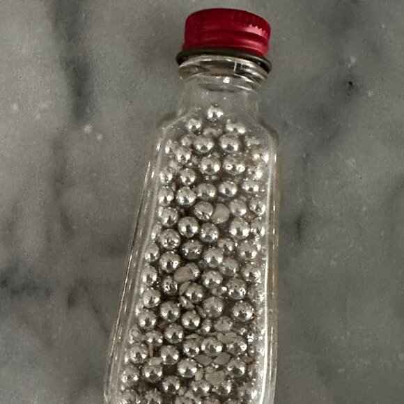 Vintage House Of McCormick Decors Silver Dragees Giraffe Label Bottle Baking Mem - Picture 12 of 13